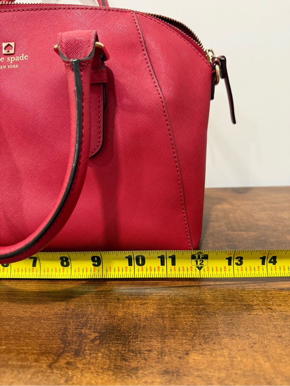 Kate Spade Cove Street Pillbox Red Leather Pippa Satchel Purse Handbag - Picture 9 of 11